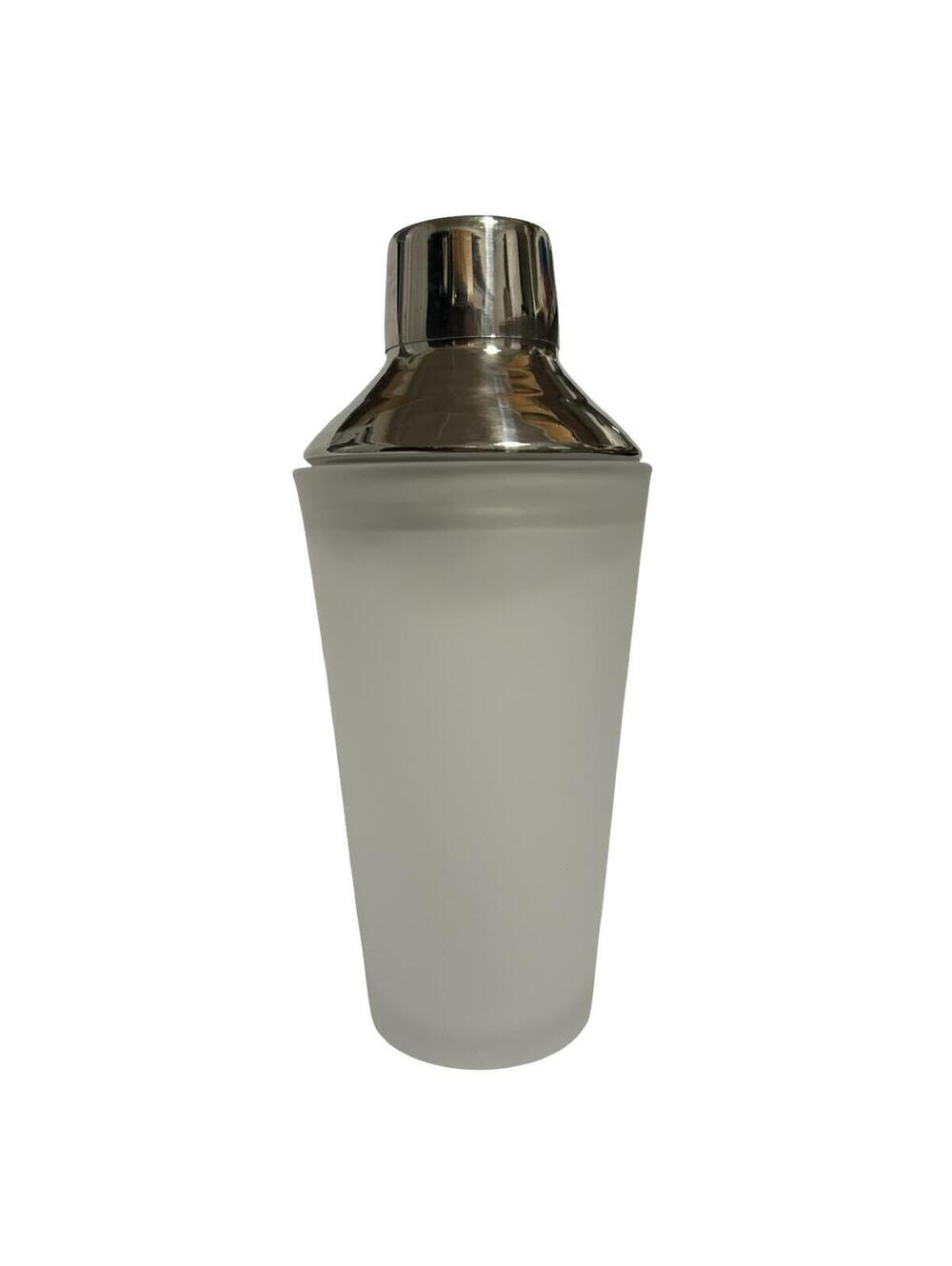 Grey Goose Frosted Glass Cocktail Shaker Stainless Steel Lid Barware Mixer‎